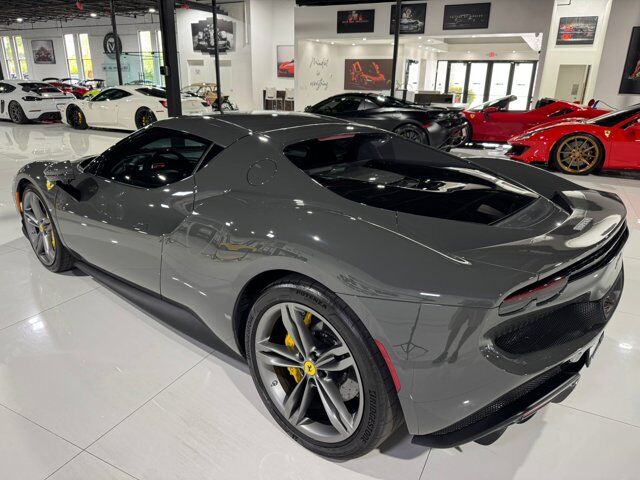 2023 Ferrari 296 GTB Grigio Scuro paint, front lifter, matte grey wheels, carplay, surround view, interior carbon & MORE! Fort Lauderdale FL