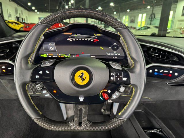 2023 Ferrari 296 GTB Grigio Scuro paint, front lifter, matte grey wheels, carplay, surround view, interior carbon & MORE! Fort Lauderdale FL