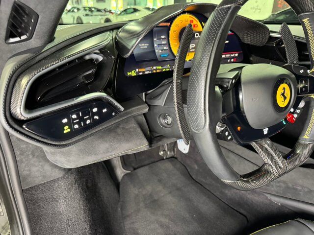 2023 Ferrari 296 GTB Grigio Scuro paint, front lifter, matte grey wheels, carplay, surround view, interior carbon & MORE! Fort Lauderdale FL