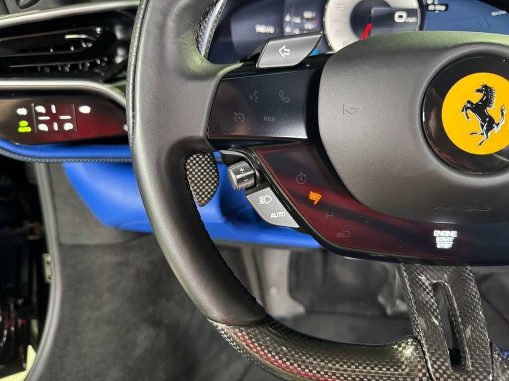 2023 Ferrari 296 GTB Nero B/B paint, Livrea Azzurro Dino, Extra-Range Azzurro interior, carbon galore AND MORE!!! Fort Lauderdale FL