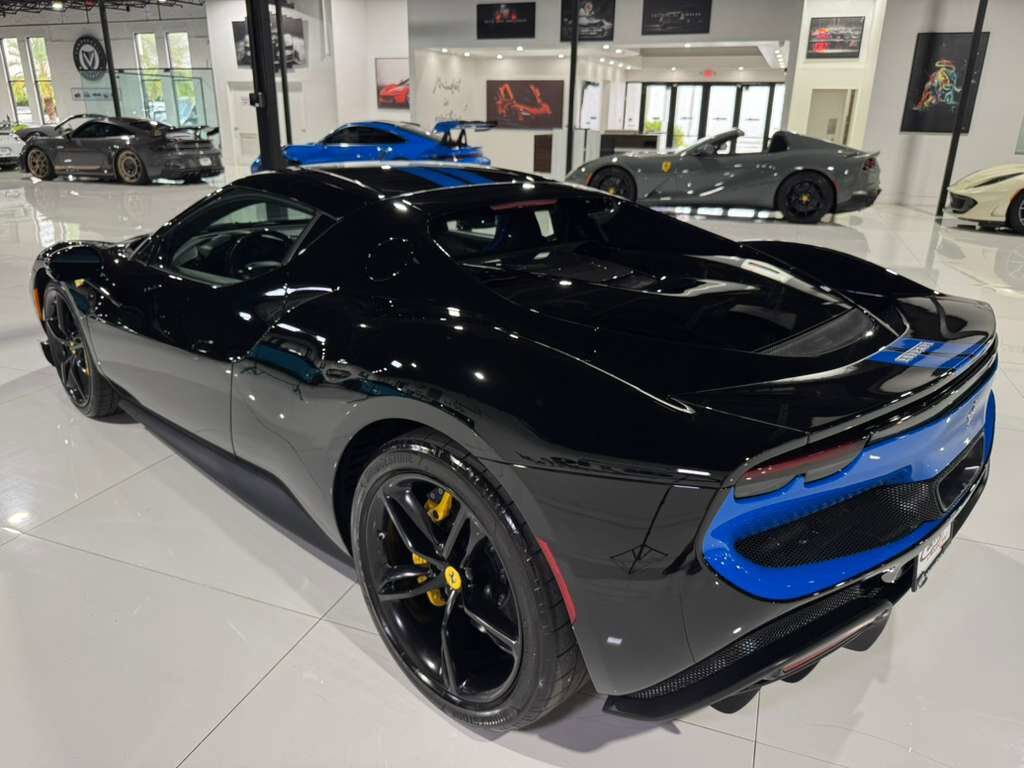 2023 Ferrari 296 GTB Nero B/B paint, Livrea Azzurro Dino, Extra-Range Azzurro interior, carbon galore AND MORE!!! Fort Lauderdale FL