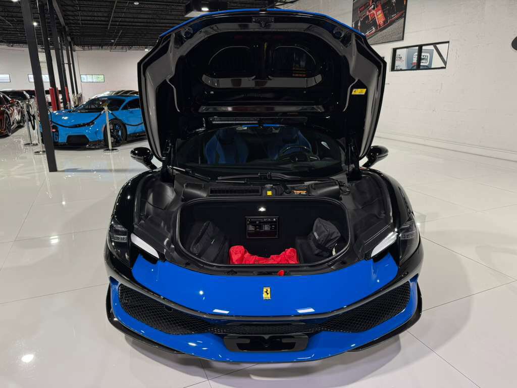 2023 Ferrari 296 GTB Nero B/B paint, Livrea Azzurro Dino, Extra-Range Azzurro interior, carbon galore AND MORE!!! Fort Lauderdale FL