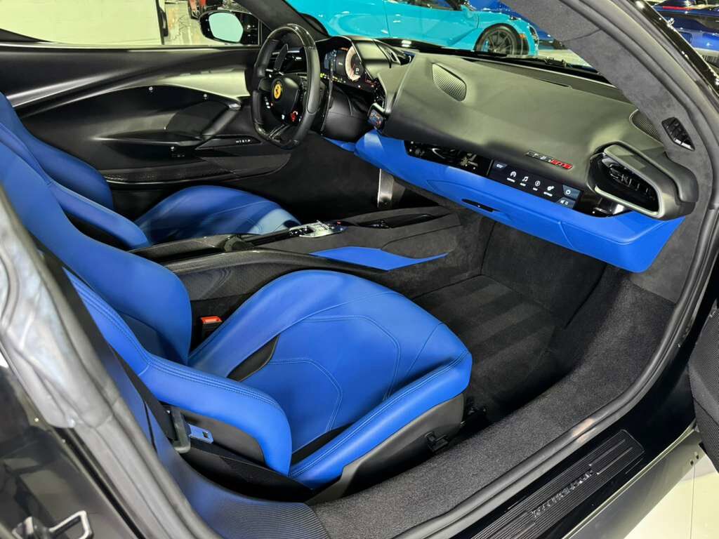 2023 Ferrari 296 GTB Nero B/B paint, Livrea Azzurro Dino, Extra-Range Azzurro interior, carbon galore AND MORE!!! Fort Lauderdale FL