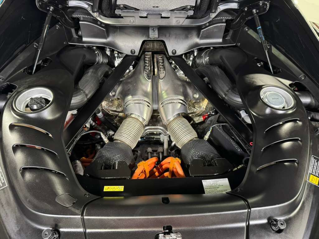 2023 Ferrari 296 GTB Nero B/B paint, Livrea Azzurro Dino, Extra-Range Azzurro interior, carbon galore AND MORE!!! Fort Lauderdale FL