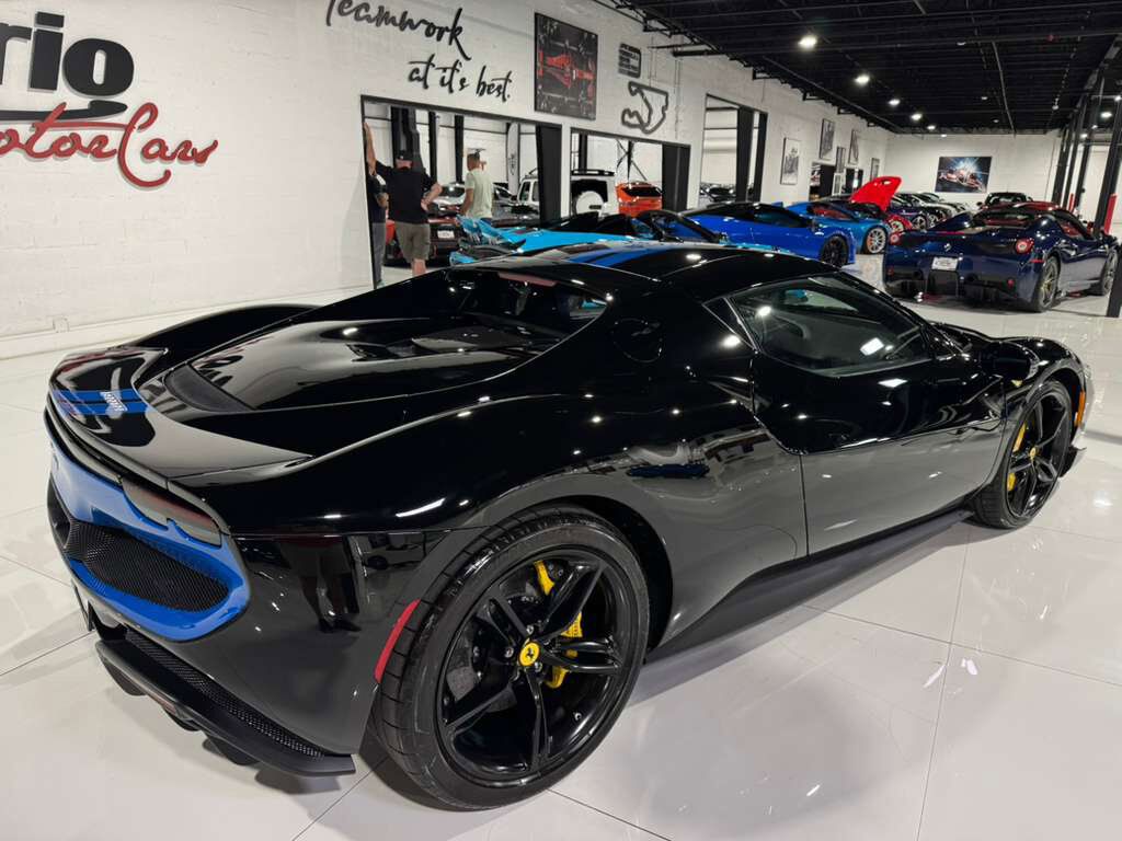 2023 Ferrari 296 GTB Nero B/B paint, Livrea Azzurro Dino, Extra-Range Azzurro interior, carbon galore AND MORE!!! Fort Lauderdale FL