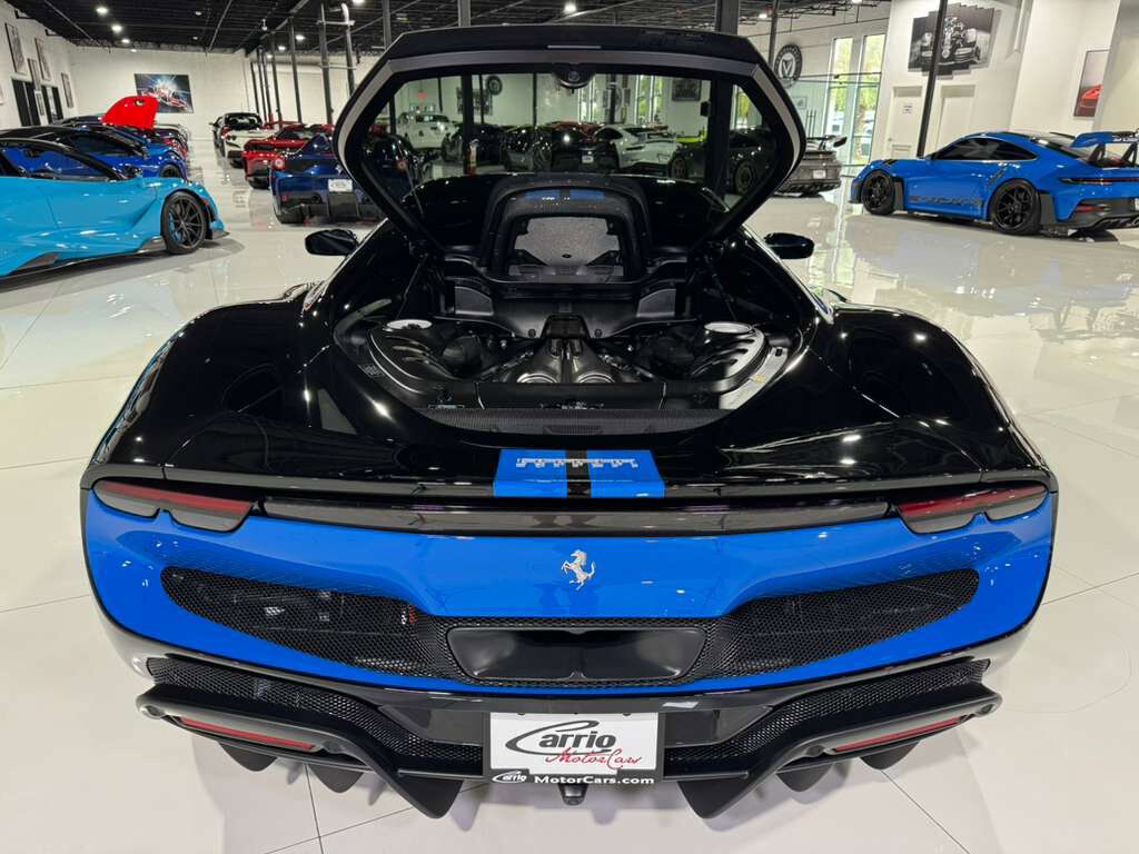 2023 Ferrari 296 GTB Nero B/B paint, Livrea Azzurro Dino, Extra-Range Azzurro interior, carbon galore AND MORE!!! Fort Lauderdale FL