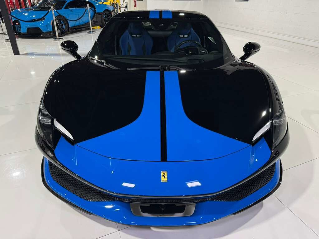 2023 Ferrari 296 GTB Nero B/B paint, Livrea Azzurro Dino, Extra-Range Azzurro interior, carbon galore AND MORE!!! Fort Lauderdale FL