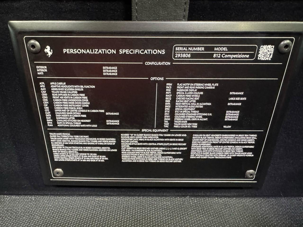2023 Ferrari 812 Competizione TAILOR MADE! 1 OF 1! TOO MANY OPTIONS TO LIST! Fort Lauderdale FL