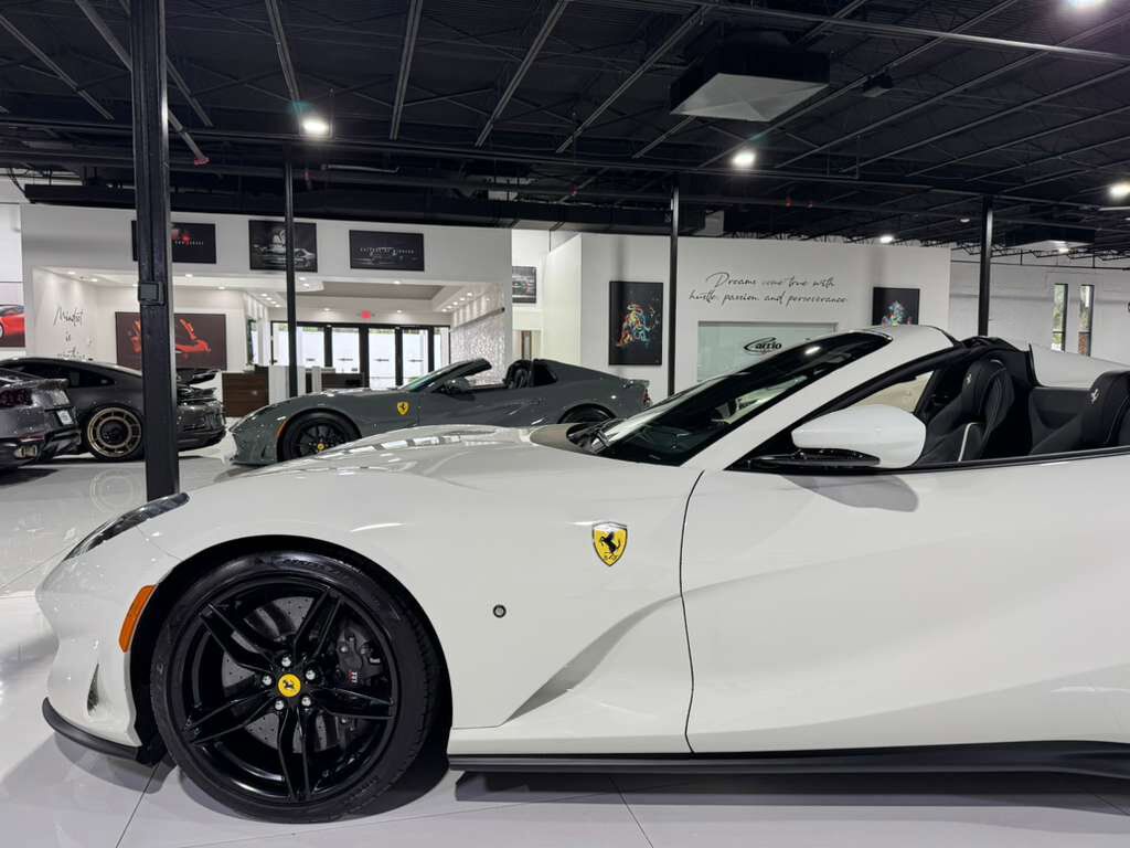 2023 Ferrari 812 GTS Bianco Avus paint, front lifter, passenger display, front driving camera, carbon driver zone & MORE! Fort Lauderdale FL