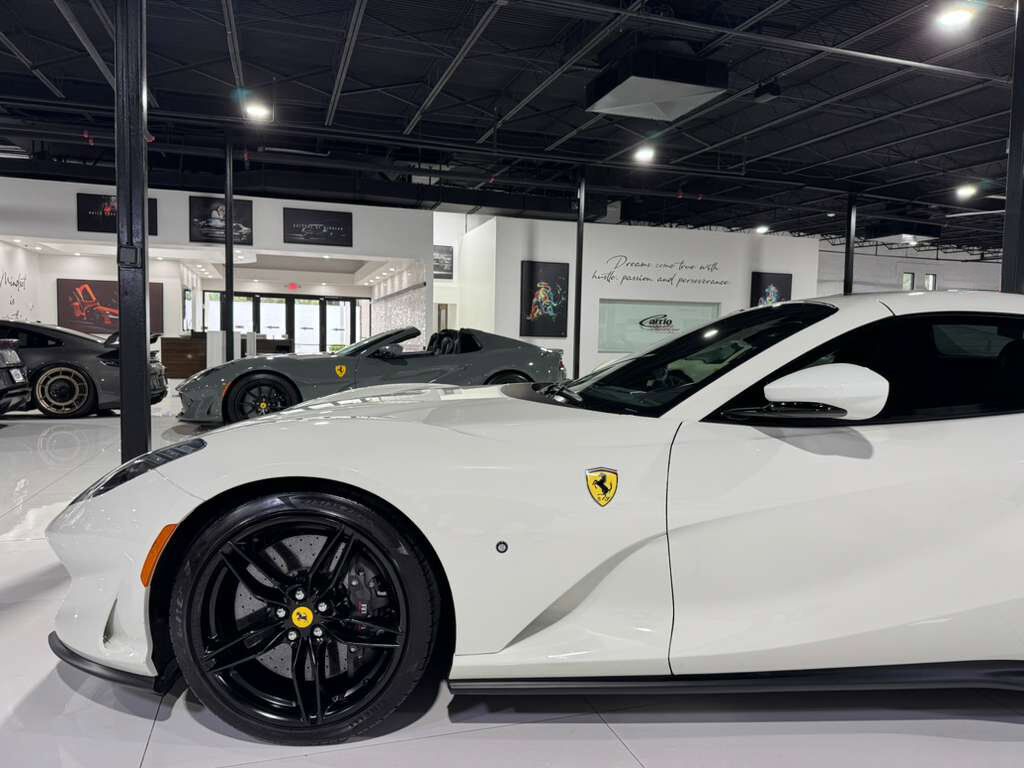 2023 Ferrari 812 GTS Bianco Avus paint, front lifter, passenger display, front driving camera, carbon driver zone & MORE! Fort Lauderdale FL