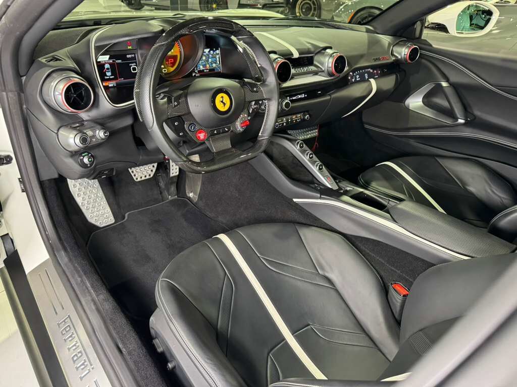 2023 Ferrari 812 GTS Bianco Avus paint, front lifter, passenger display, front driving camera, carbon driver zone & MORE! Fort Lauderdale FL