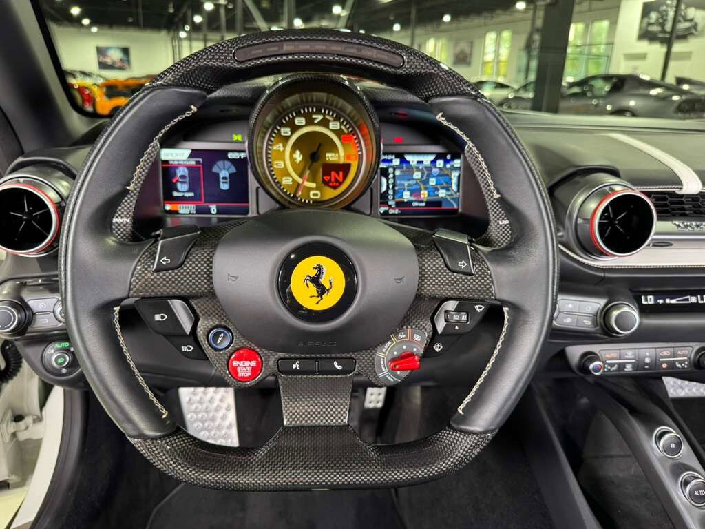 2023 Ferrari 812 GTS Bianco Avus paint, front lifter, passenger display, front driving camera, carbon driver zone & MORE! Fort Lauderdale FL