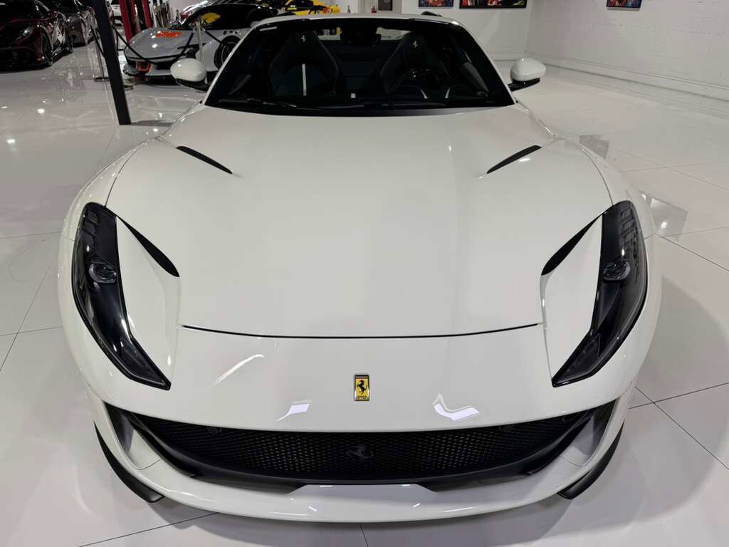 2023 Ferrari 812 GTS Bianco Avus paint, front lifter, passenger display, front driving camera, carbon driver zone & MORE!