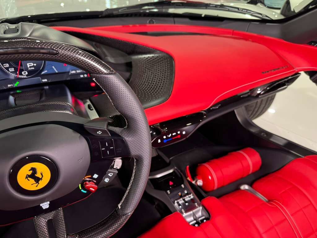 2023 Ferrari Daytona SP3 Bianco Italia paint, Livrea Bianco Cervino, Rosso Ferrari interior, airbrushed shield AND MUCH MORE! Fort Lauderdale FL