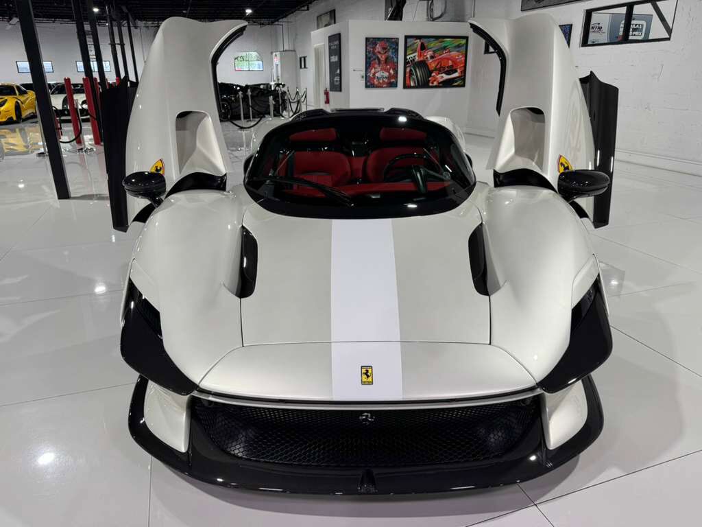 2023 Ferrari Daytona SP3 Bianco Italia paint, Livrea Bianco Cervino, Rosso Ferrari interior, airbrushed shield AND MUCH MORE! Fort Lauderdale FL