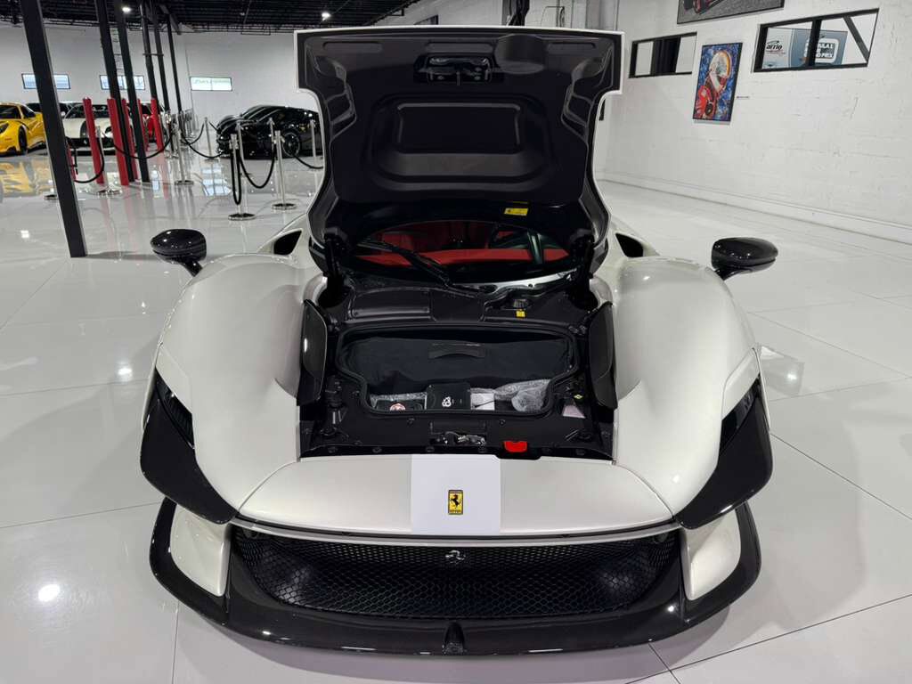 2023 Ferrari Daytona SP3 Bianco Italia paint, Livrea Bianco Cervino, Rosso Ferrari interior, airbrushed shield AND MUCH MORE! Fort Lauderdale FL