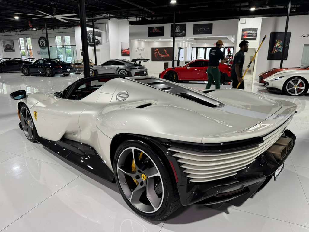 2023 Ferrari Daytona SP3 Bianco Italia paint, Livrea Bianco Cervino, Rosso Ferrari interior, airbrushed shield AND MUCH MORE! Fort Lauderdale FL