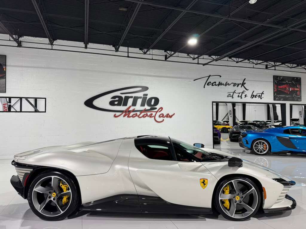 2023 Ferrari Daytona SP3 Bianco Italia paint, Livrea Bianco Cervino, Rosso Ferrari interior, airbrushed shield AND MUCH MORE! Fort Lauderdale FL