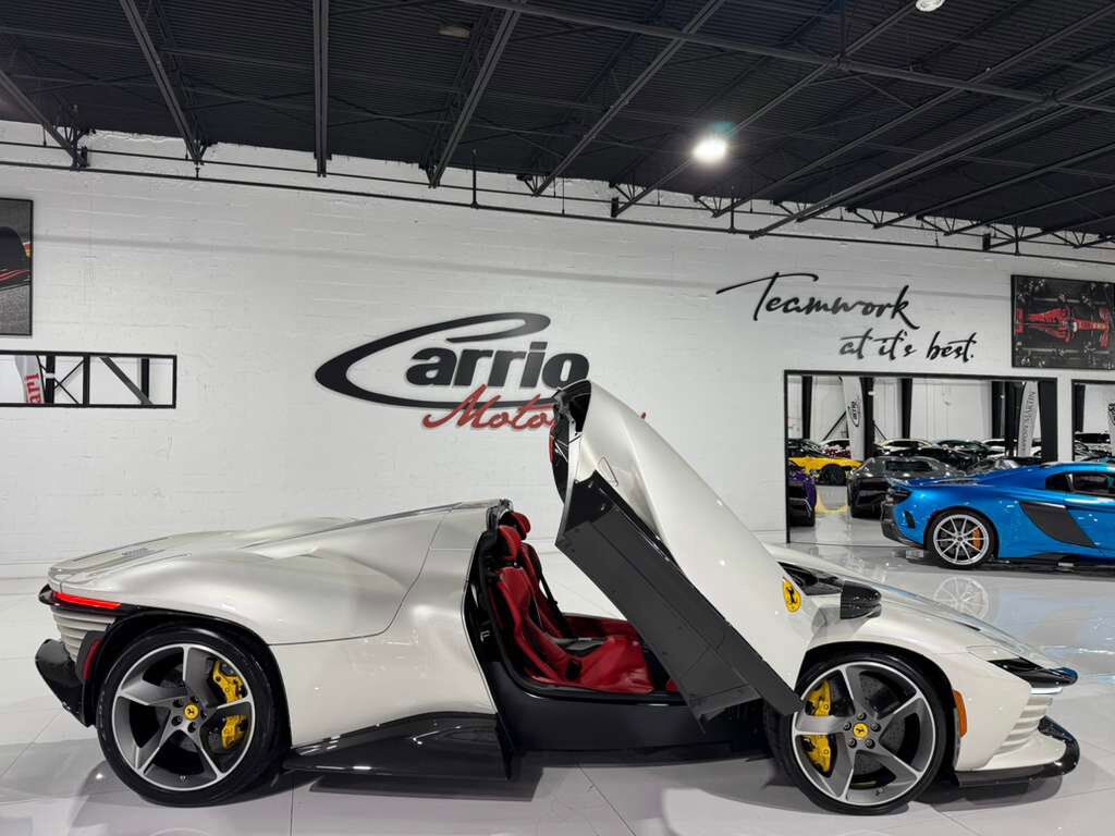 2023 Ferrari Daytona SP3 Bianco Italia paint, Livrea Bianco Cervino, Rosso Ferrari interior, airbrushed shield AND MUCH MORE! Fort Lauderdale FL