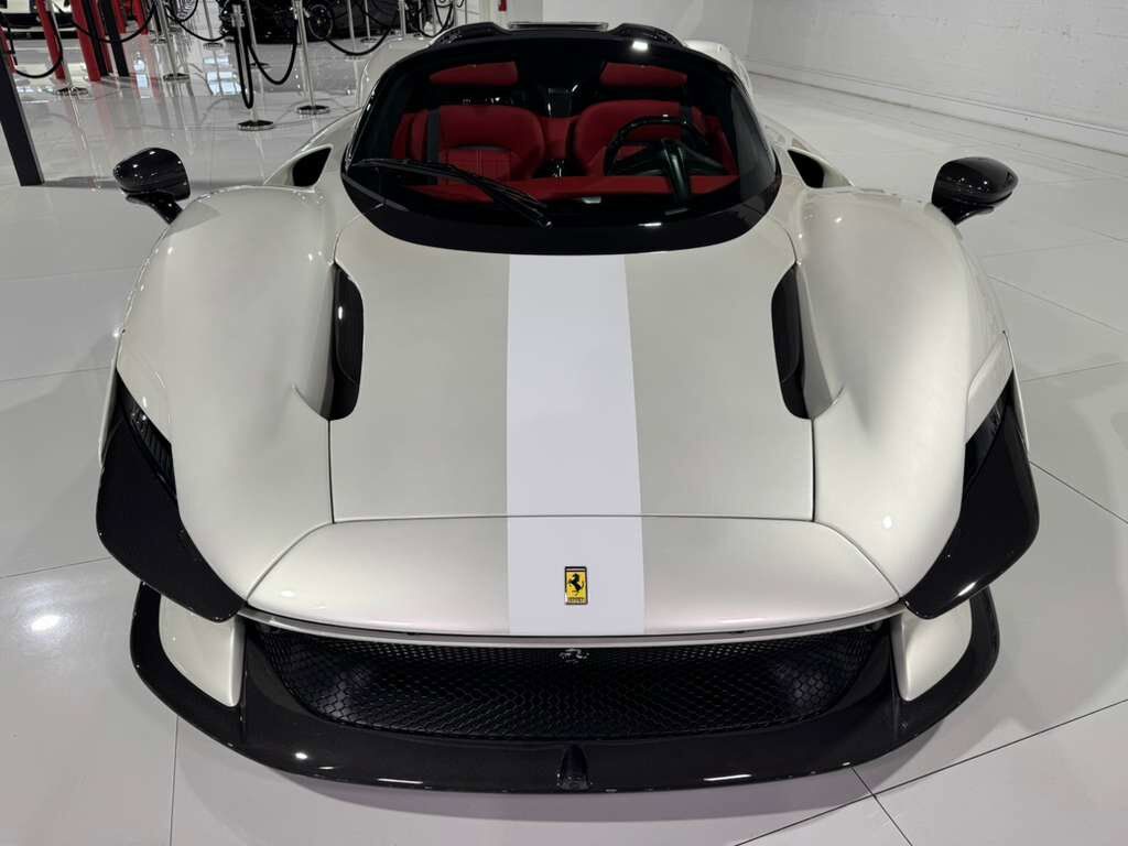 2023 Ferrari Daytona SP3 Bianco Italia paint, Livrea Bianco Cervino, Rosso Ferrari interior, airbrushed shield AND MUCH MORE!