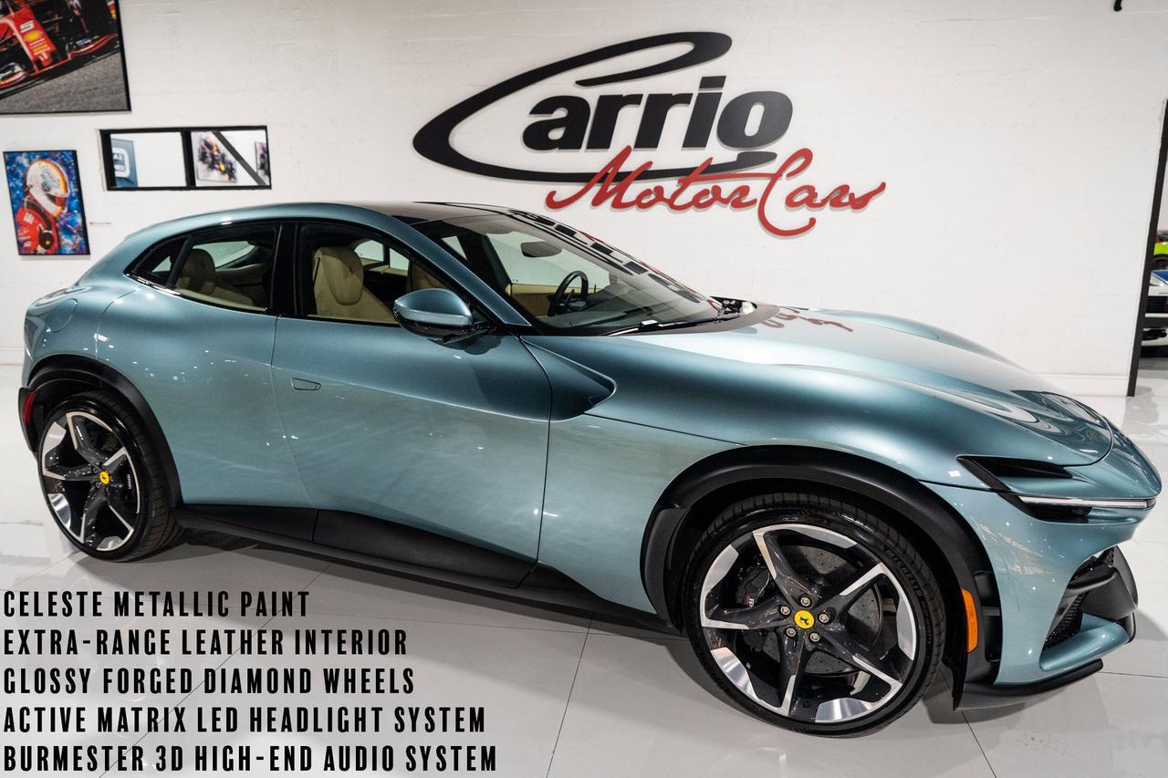 2023 Ferrari Purosangue Celeste Metallic paint, Extra-Range interior, forged wheels, pano roof, High-End audio & MUCH MORE!!