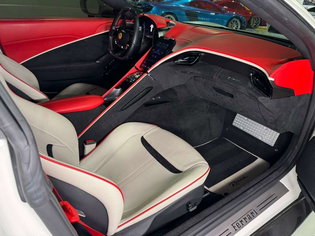 2023 Ferrari Roma Bianco Avus paint, two-tone leather interior, full electric seats, front driving camera & MUCH MORE! Fort Lauderdale FL