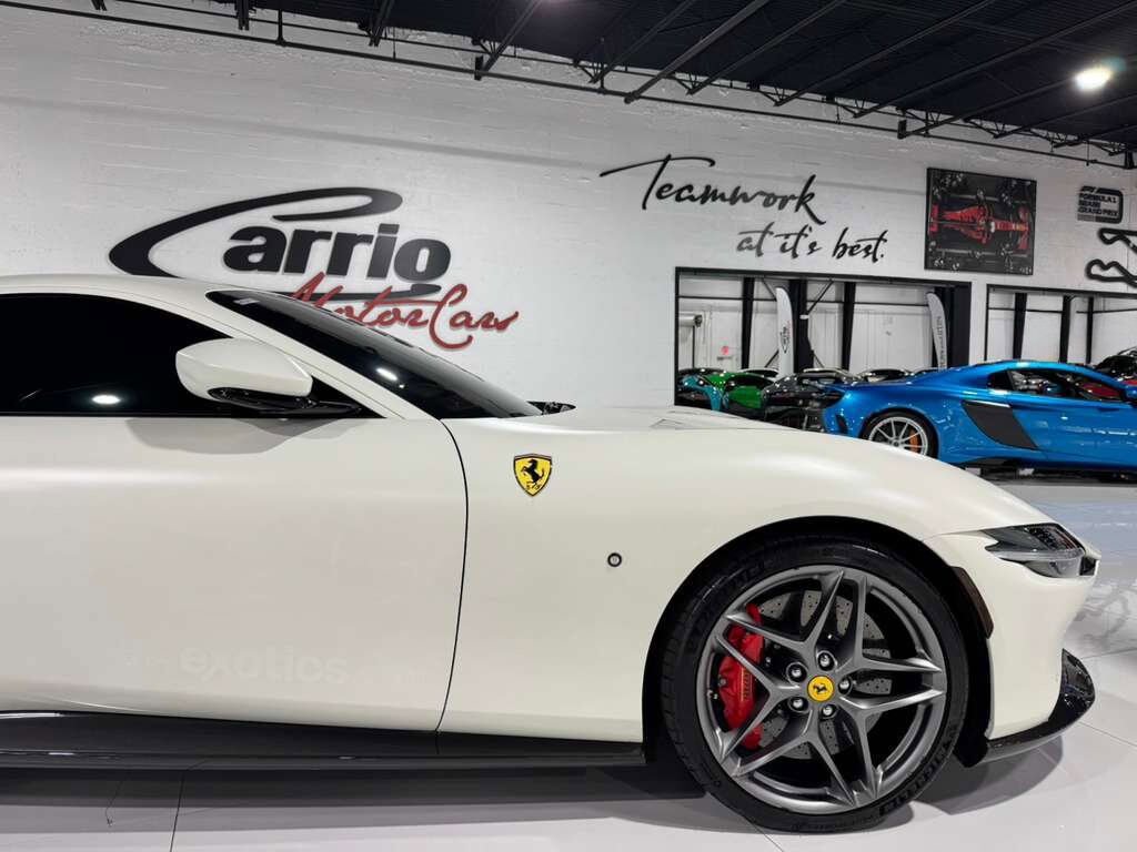 2023 Ferrari Roma Bianco Avus paint, two-tone leather interior, full electric seats, front driving camera & MUCH MORE! Fort Lauderdale FL