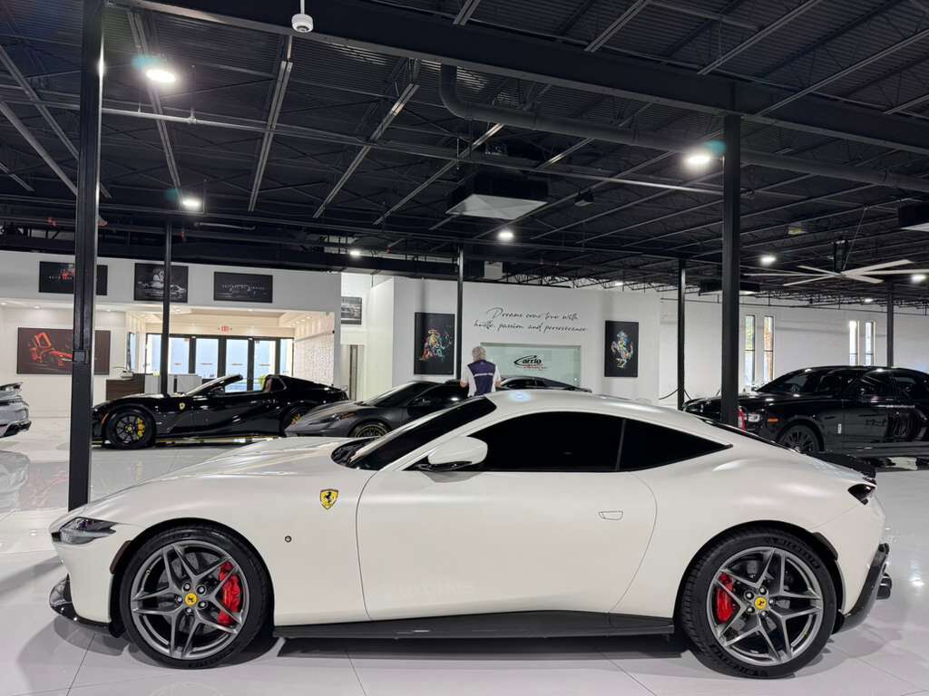 2023 Ferrari Roma Bianco Avus paint, two-tone leather interior, full electric seats, front driving camera & MUCH MORE! Fort Lauderdale FL