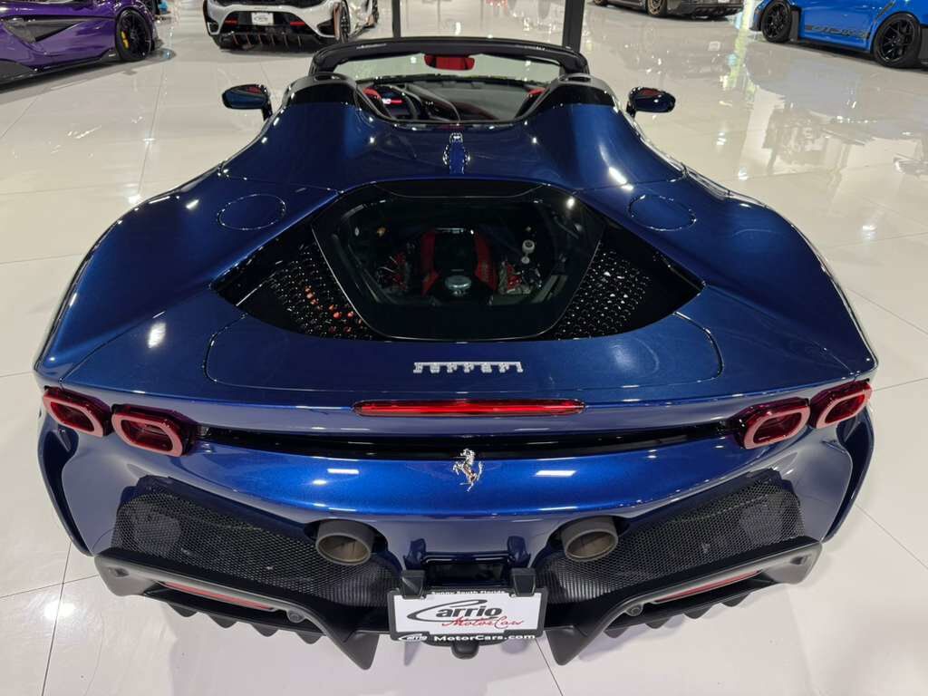 2023 Ferrari SF90 Spider Blu Tour De France paint, carbon racing seats, suspension lifter, JBL audio AND MUCH MORE!! Fort Lauderdale FL