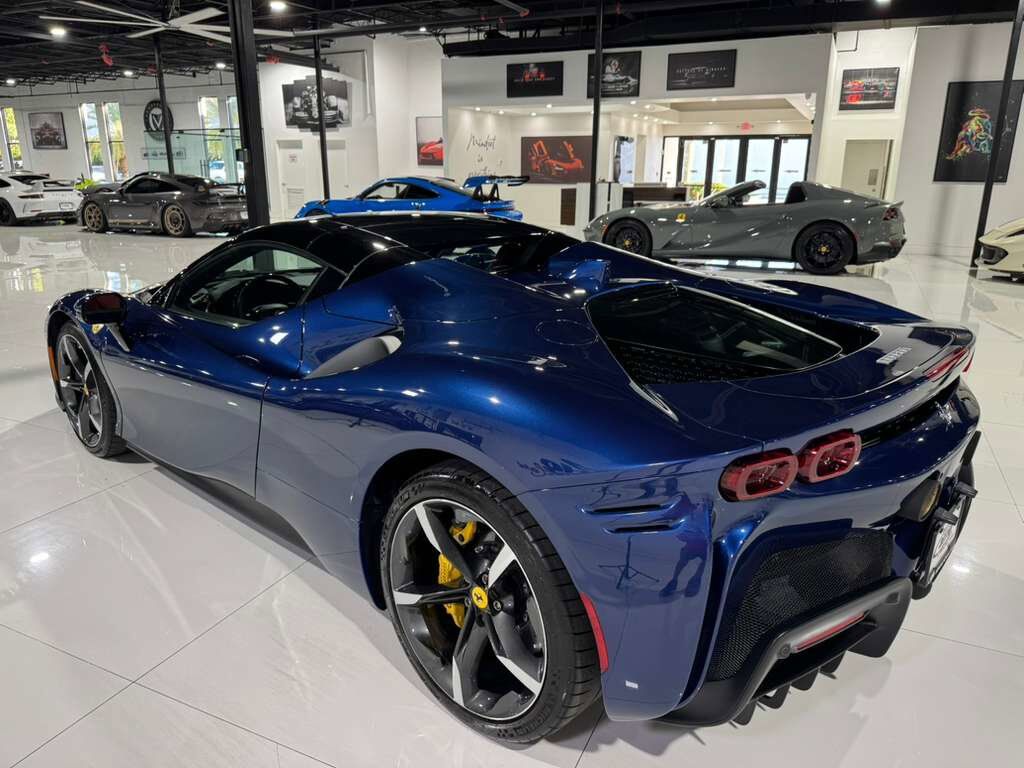 2023 Ferrari SF90 Spider Blu Tour De France paint, carbon racing seats, suspension lifter, JBL audio AND MUCH MORE!! Fort Lauderdale FL