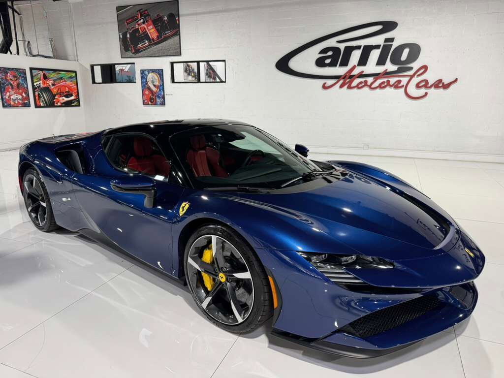 2023 Ferrari SF90 Spider Blu Tour De France paint, carbon racing seats, suspension lifter, JBL audio AND MUCH MORE!! Fort Lauderdale FL