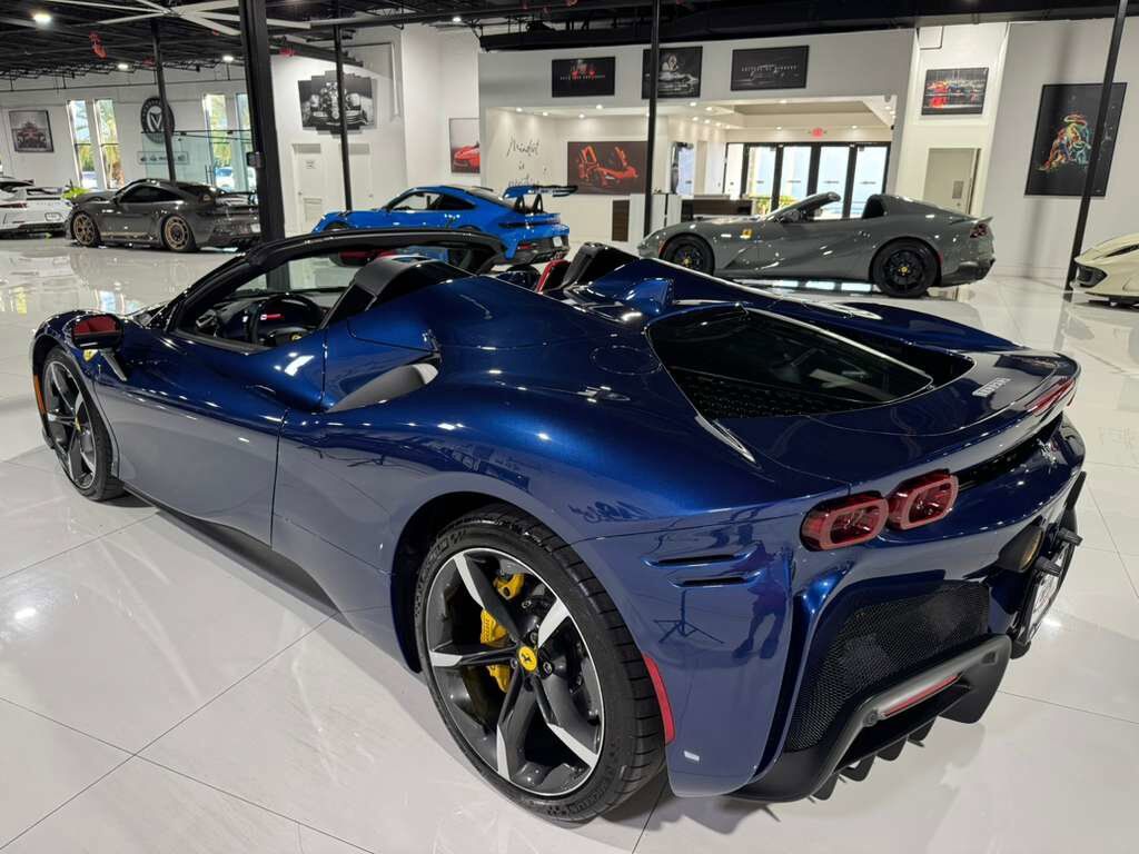 2023 Ferrari SF90 Spider Blu Tour De France paint, carbon racing seats, suspension lifter, JBL audio AND MUCH MORE!! Fort Lauderdale FL