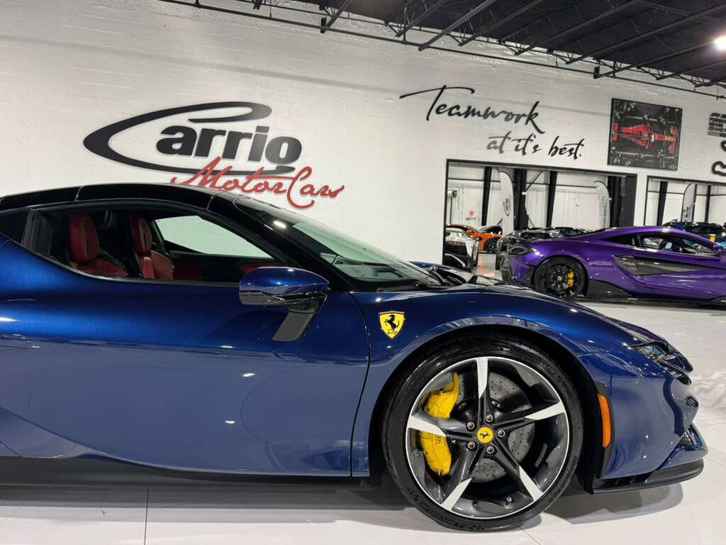 2023 Ferrari SF90 Spider Blu Tour De France paint, carbon racing seats, suspension lifter, JBL audio AND MUCH MORE!! Fort Lauderdale FL