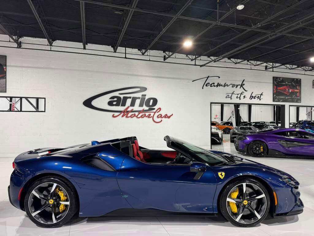 2023 Ferrari SF90 Spider Blu Tour De France paint, carbon racing seats, suspension lifter, JBL audio AND MUCH MORE!! Fort Lauderdale FL