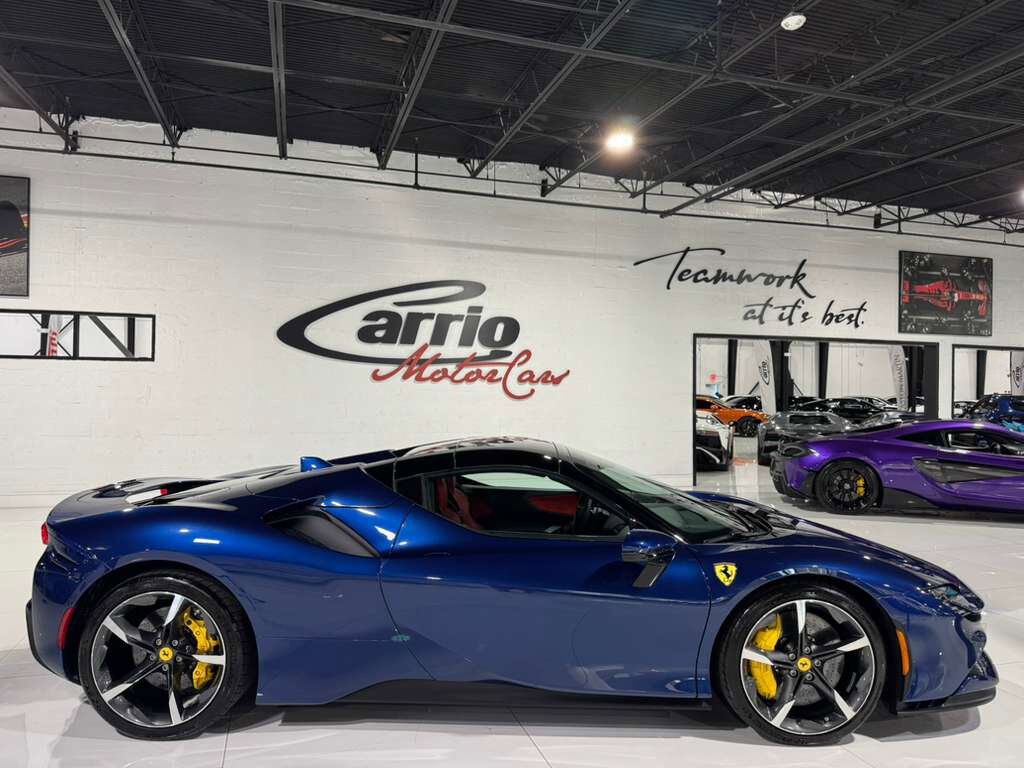 2023 Ferrari SF90 Spider Blu Tour De France paint, carbon racing seats, suspension lifter, JBL audio AND MUCH MORE!! Fort Lauderdale FL