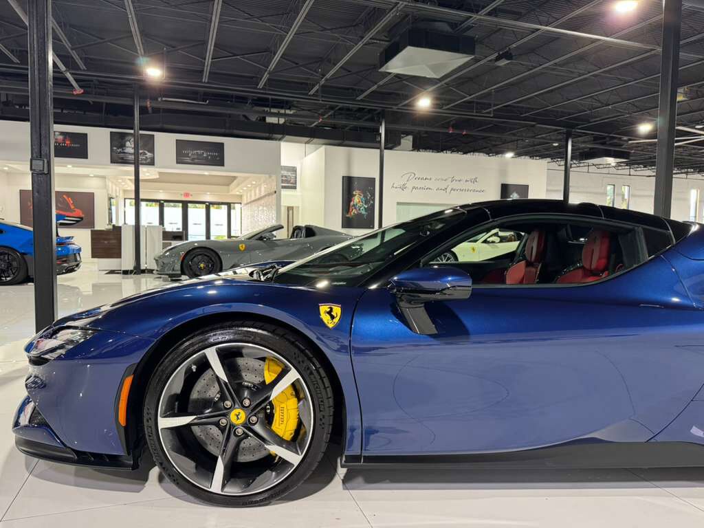 2023 Ferrari SF90 Spider Blu Tour De France paint, carbon racing seats, suspension lifter, JBL audio AND MUCH MORE!! Fort Lauderdale FL