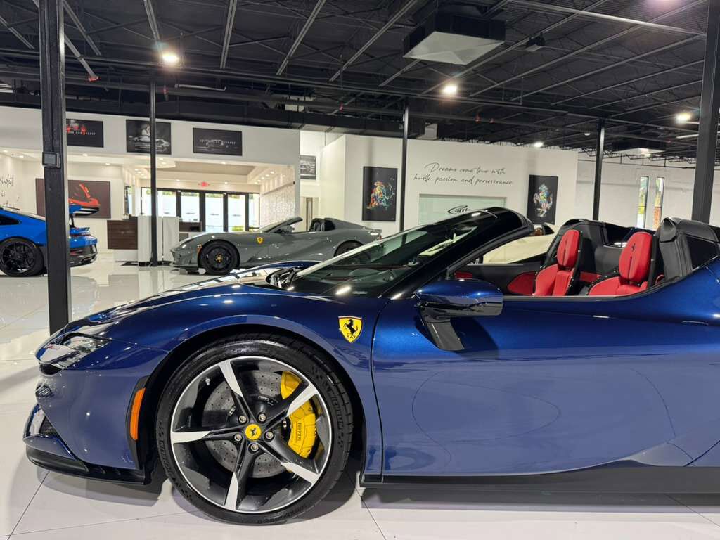 2023 Ferrari SF90 Spider Blu Tour De France paint, carbon racing seats, suspension lifter, JBL audio AND MUCH MORE!! Fort Lauderdale FL