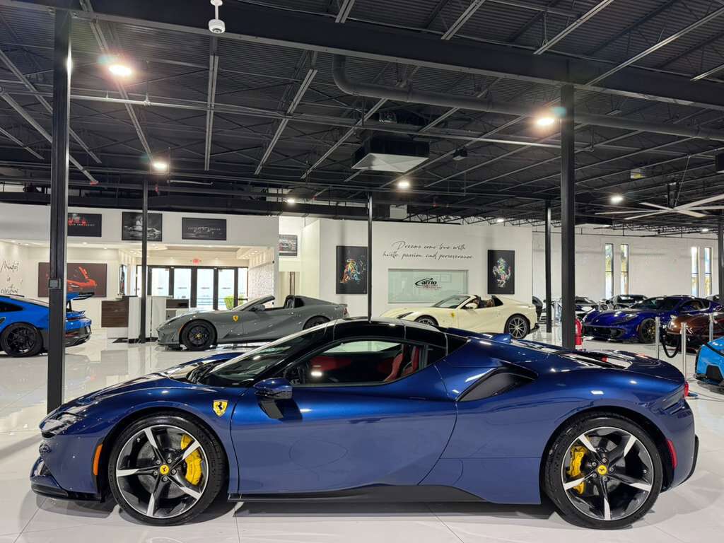 2023 Ferrari SF90 Spider Blu Tour De France paint, carbon racing seats, suspension lifter, JBL audio AND MUCH MORE!! Fort Lauderdale FL