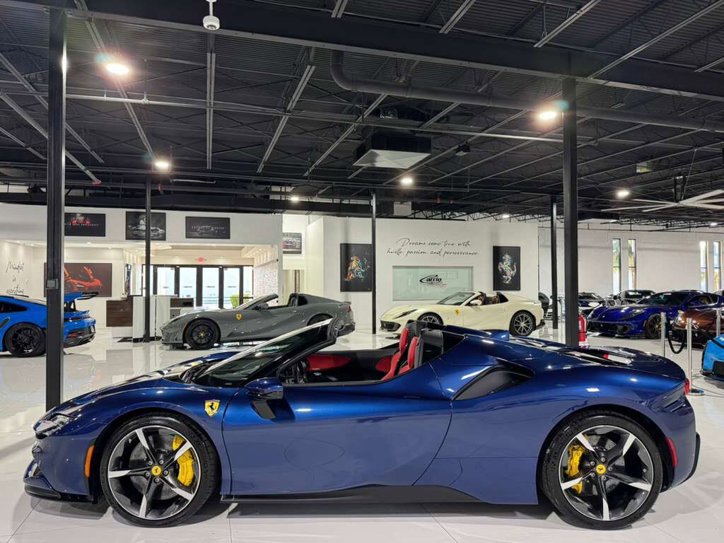 2023 Ferrari SF90 Spider Blu Tour De France paint, carbon racing seats, suspension lifter, JBL audio AND MUCH MORE!! Fort Lauderdale FL