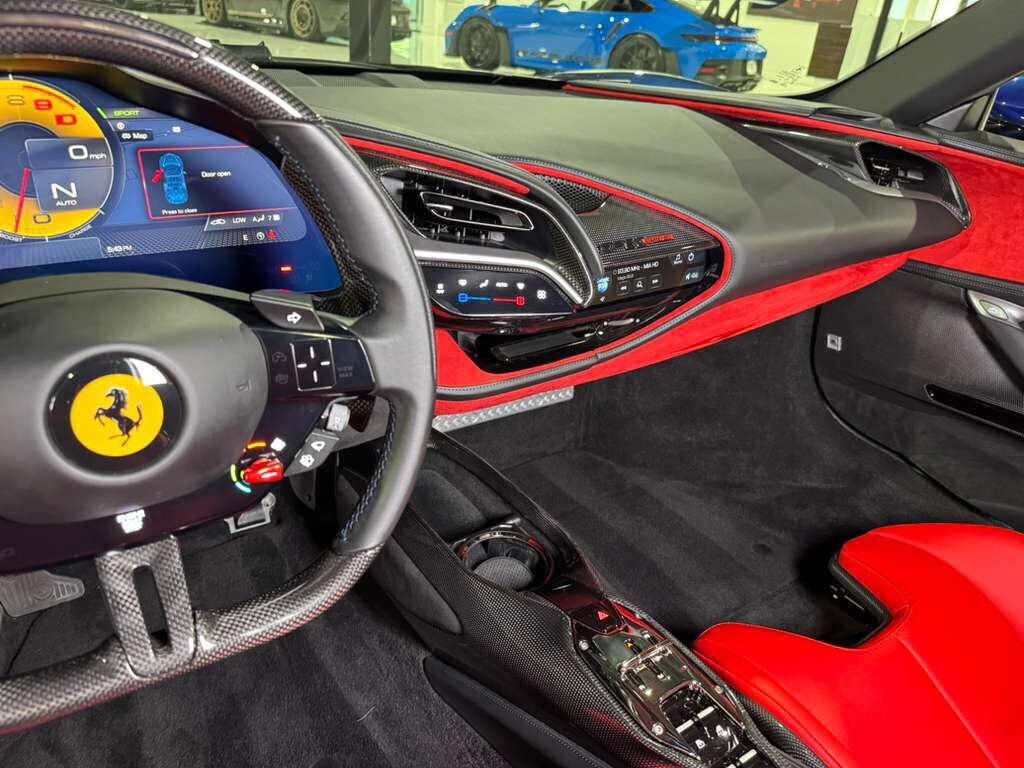 2023 Ferrari SF90 Spider Blu Tour De France paint, carbon racing seats, suspension lifter, JBL audio AND MUCH MORE!! Fort Lauderdale FL