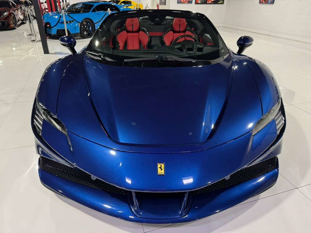 2023 Ferrari SF90 Spider Blu Tour De France paint, carbon racing seats, suspension lifter, JBL audio AND MUCH MORE!!