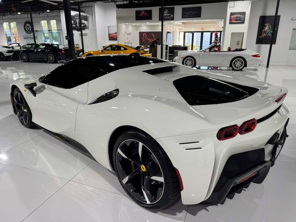 2023 Ferrari SF90 Stradale Bianco Avus paint, two-tone bodywork, JBL Professional Audio, XL carbon racing seats AND MUCH MORE!! Fort Lauderdale FL