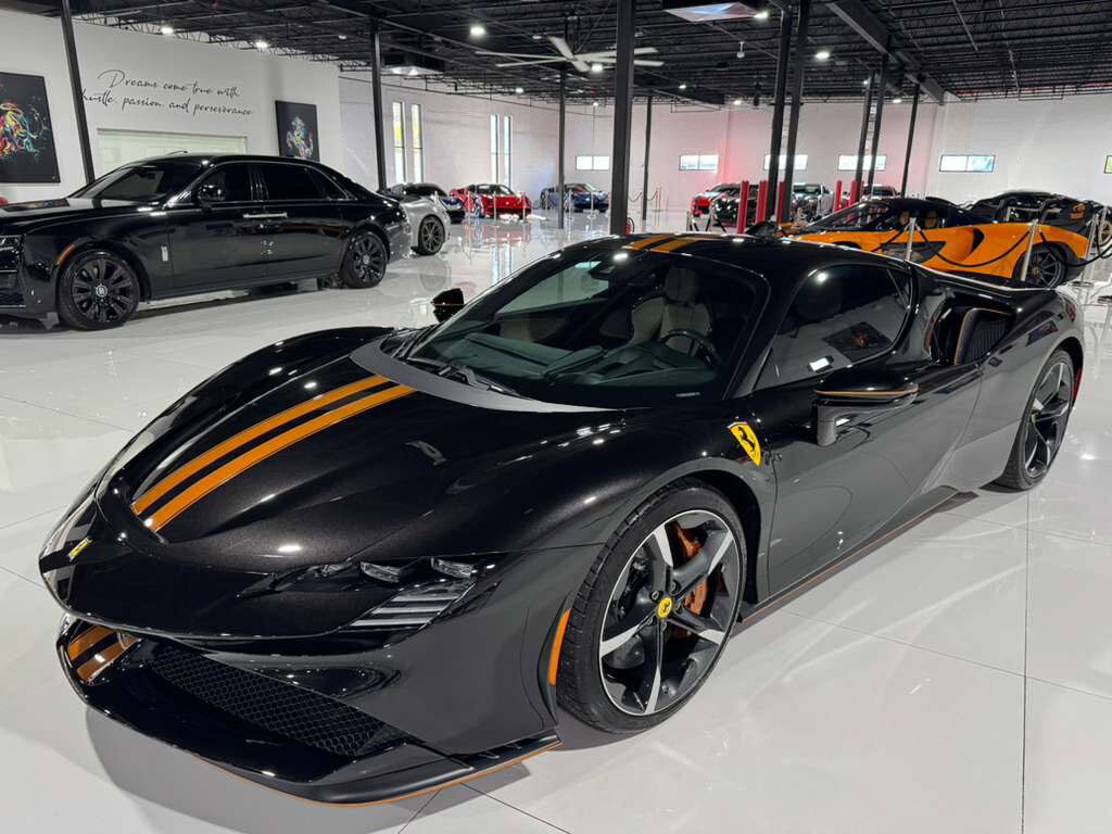 2023 Ferrari SF90 Stradale Nero Daytona paint,gold calipers,front driving camera/lifter,JBL audio,carbon racing seats AND MORE! Fort Lauderdale FL