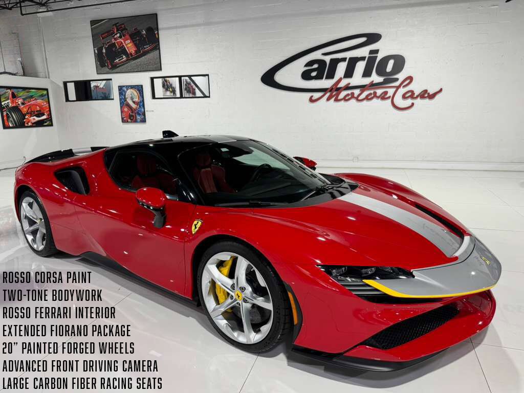 2023 Ferrari SF90 Stradale Rosso Corsa paint, two-tone, Rosso Ferrari interior, Extended Fiorano package, carbon seats & MORE!! Fort Lauderdale FL