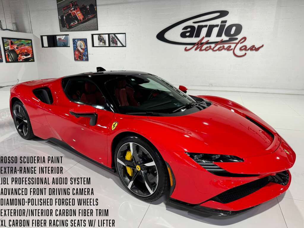 2023 Ferrari SF90 Stradale Rosso Scuderia paint, Extra-Range interior, surround view, front lift, carbon galore AND MUCH MORE!! Fort Lauderdale FL
