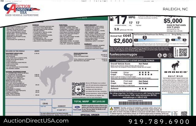 2023 Ford Bronco Badlands Raleigh NC