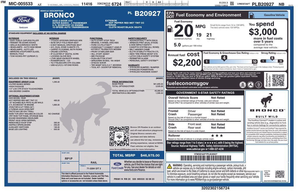 2023 Ford Bronco Outer Banks Tucson AZ