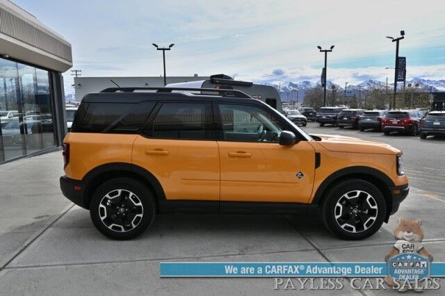2023 Ford Bronco Sport Outer Banks / 4X4 / Auto Start / Technology Pkg / Co-Pilot Assist + / Power & Heated Leather Seats / Heated Steering Wheel / NAV / B&O Speakers / Lane Departure & Blind Spot / Back Up Cam / Only 17K Miles / 1-Owner Anchorage AK