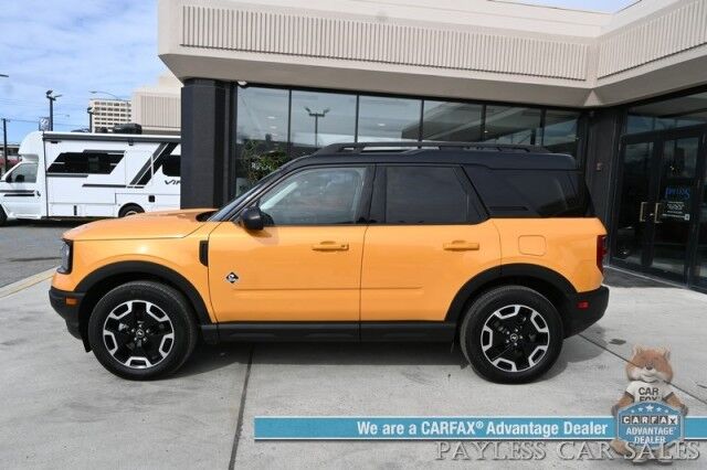 2023 Ford Bronco Sport Outer Banks / 4X4 / Auto Start / Technology Pkg / Co-Pilot Assist + / Power & Heated Leather Seats / Heated Steering Wheel / NAV / B&O Speakers / Lane Departure & Blind Spot / Back Up Cam / Only 17K Miles / 1-Owner Anchorage AK