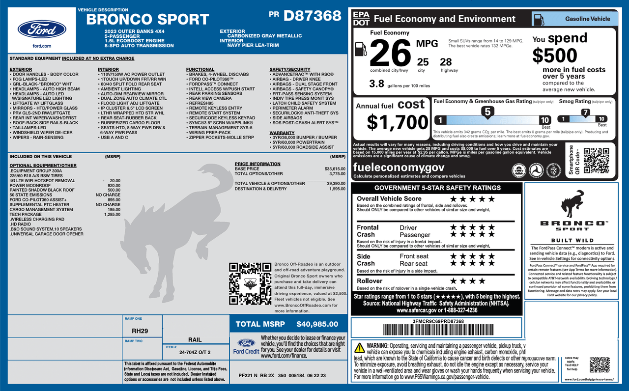 2023 Ford Bronco Sport Outer Banks Knoxville TN